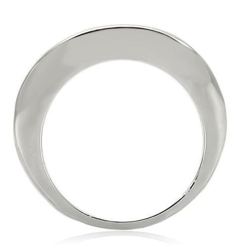 MA0W242 - Rhodium + Ruthenium Brass Ring with AAA Grade CZ  in Jet
