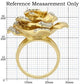 MA0W250 - Matte Gold & Rhodium Brass Ring with AAA Grade CZ  in Clear
