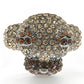 MA0W279 - Ruthenium Brass Ring with Top Grade Crystal  in Multi Color