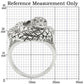 MA0W281 - Rhodium Brass Ring with AAA Grade CZ  in Jet