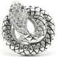 MA0W281 - Rhodium Brass Ring with AAA Grade CZ  in Jet