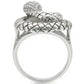 MA0W281 - Rhodium Brass Ring with AAA Grade CZ  in Jet