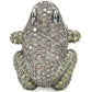 MA0W284 - Ruthenium Brass Ring with AAA Grade CZ  in Multi Color