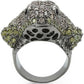 MA0W284 - Ruthenium Brass Ring with AAA Grade CZ  in Multi Color