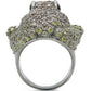 MA0W284 - Ruthenium Brass Ring with AAA Grade CZ  in Multi Color