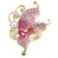 MA0W289 - Gold Brass Ring with Top Grade Crystal  in Multi Color