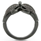MA0W290 - Ruthenium Brass Ring with AAA Grade CZ  in Champagne