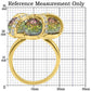 MA0W299 - Gold Plated Brass Ring with Top Grade Crystal  in Multi Color