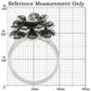 MA0W301 - Rhodium Brass Ring with Top Grade Crystal  in Jet
