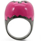 MA0W309 - Ruthenium Brass Ring with AAA Grade CZ  in Champagne
