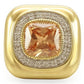 MA0W315 - Gold+Rhodium Brass Ring with AAA Grade CZ  in Champagne