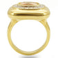 MA0W315 - Gold+Rhodium Brass Ring with AAA Grade CZ  in Champagne