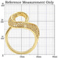 MA0W317 - Gold Brass Ring with AAA Grade CZ  in Clear