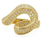 MA0W317 - Gold Brass Ring with AAA Grade CZ  in Clear