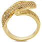 MA0W317 - Gold Brass Ring with AAA Grade CZ  in Clear