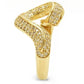 MA0W317 - Gold Brass Ring with AAA Grade CZ  in Clear