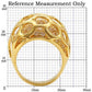 MA0W318 - Gold Brass Ring with AAA Grade CZ  in Clear