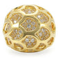 MA0W318 - Gold Brass Ring with AAA Grade CZ  in Clear