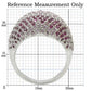 MA0W322 - Rhodium Brass Ring with AAA Grade CZ  in Multi Color