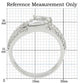 MA0W331 - Rhodium Brass Ring with AAA Grade CZ  in Clear