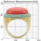 MA0W334 Gold Brass Ring with Semi-Precious in Rose
