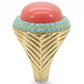MA0W334 Gold Brass Ring with Semi-Precious in Rose