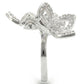 MA0W336 - Rhodium Brass Ring with AAA Grade CZ  in Clear
