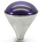 MA0W345 - Rhodium Brass Ring with Genuine Stone  in Amethyst