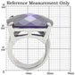MA0W346 - Rhodium Brass Ring with AAA Grade CZ  in Tanzanite