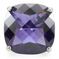 MA0W346 - Rhodium Brass Ring with AAA Grade CZ  in Tanzanite