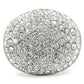 MA0W348 - Rhodium+Brushed Brass Ring with Top Grade Crystal  in Clear