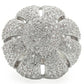 MA0W349 - Rhodium Brass Ring with AAA Grade CZ  in Clear