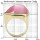MA0W364 - Gold Brass Ring with Semi-Precious Cat Eye in Light Rose