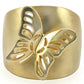 MA0W369 - Matte Gold & Gold Brass Ring with No Stone