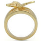 MA0W369 - Matte Gold & Gold Brass Ring with No Stone
