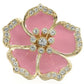 MA0W376 - Gold Brass Ring with Top Grade Crystal  in Clear