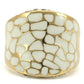 MA0W379 - Gold Brass Ring with Top Grade Crystal  in Clear
