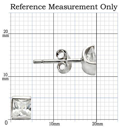 MA0W388 - Rhodium 925 Sterling Silver Earrings with AAA Grade CZ  in Clear