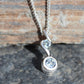 MALOA1378 - Rhodium Plating Brass Pendant Chain with AAA CZ in Clear
