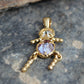 MALOA1381 - Gold Plating Brass Pendant with AAA CZ in Light Amethyst