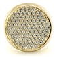 MA1W034 - Gold Brass Ring with Top Grade Crystal  in Clear