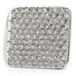 MA1W035 - Rhodium Brass Ring with Top Grade Crystal  in Clear