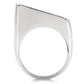 MA1W035 - Rhodium Brass Ring with Top Grade Crystal  in Clear