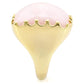 MA1W041 - Gold Brass Ring with Synthetic Jade in Rose