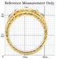 MA1W047 - Gold Brass Ring with Top Grade Crystal  in Multi Color