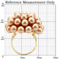 MA1W050 - Gold Brass Ring with Synthetic Pearl in Champagne