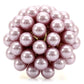 MA1W051 - Gold Brass Ring with Synthetic Pearl in Light Amethyst
