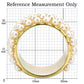 MA1W057 - Gold Brass Ring with Synthetic Pearl in Citrine Yellow