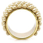 MA1W057 - Gold Brass Ring with Synthetic Pearl in Citrine Yellow