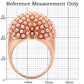 MA1W059 - Rose Gold Brass Ring with Synthetic Pearl in Rose